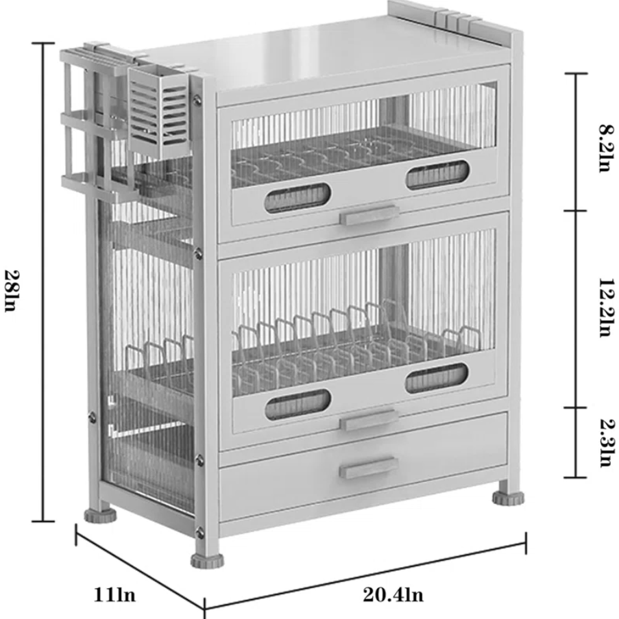 ⭐Rangement de vaisselle de cuisine avec tiroirs⭐ (🔥Soldes🔥)